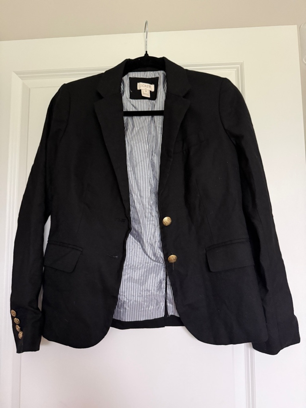 J. Crew Black Blazer with Gold Buttons - Women's